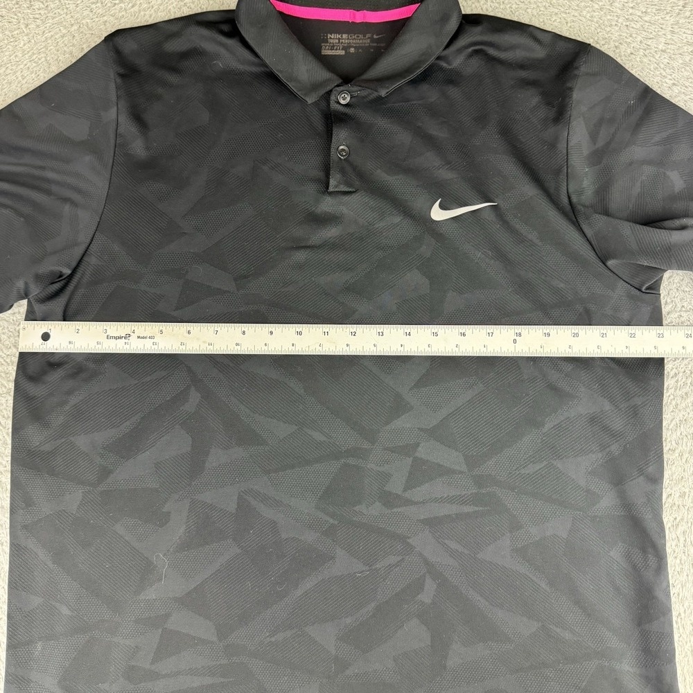 Nike Golf Mens Mobility Camo Jacquard Polo Black Xl - Picture 6 of 10